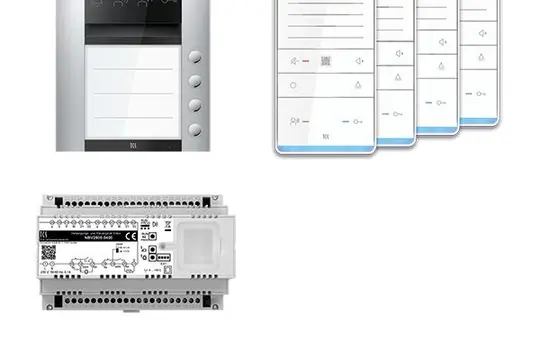 TCS PAAF041/008 Audio-Set Außenstation AP PRO ASA 4 WE, 4 Tasten, 4 Freispr. ISW6031
