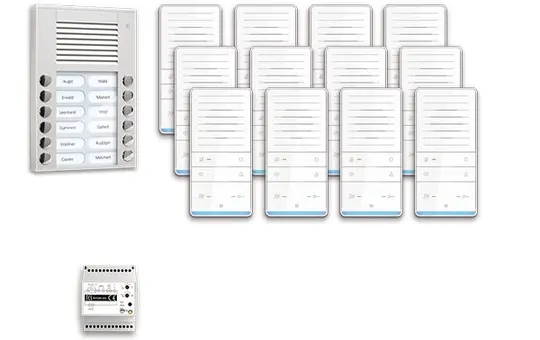 TCS PAAF122/001 Audio-Set Außenstation AP PES 12 WE, 12 Tasten, 12 Freispr. ISW6031