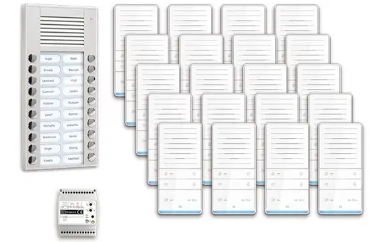 TCS PAAF202/001 Audio-Set Außenstation AP PES 20 WE, 20 Tasten, 20 Freispr. ISW6031