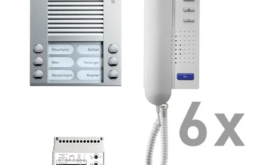 TCS PAAH062/001 Audio-Set Außenstation AP PES 6 WE, 6 Taten, 6 Telefone