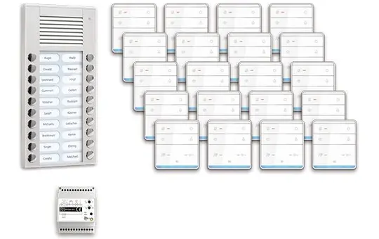 TCS PPAF20-EN/01 Audio-Set Außenstation AP PES 20 WE, 20 Tasten, 20 Freispr. ISW6010