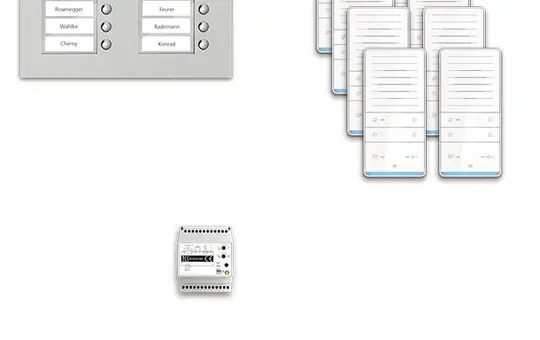 TCS PAUF082/001 Audio-Set Außenstation UP PUK 8 WE, 8 Tasten 2-spaltig, 8 Freispr. ISW6031