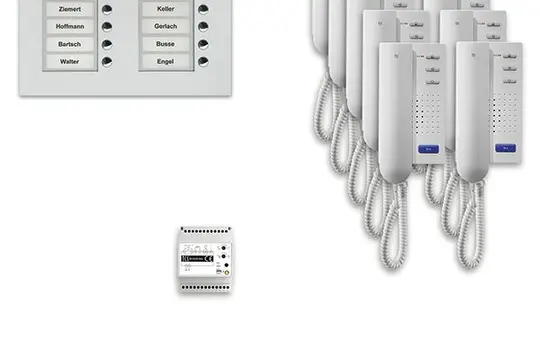 TCS PPU10/2-EN/02 Audio-Set Außenstation UP PUK 10 WE, 10 Tasten 2-spaltig, 10 Telefone