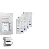 TCS PPUF04-EN/02 Audio-Set Außenstation UP PUK 4 WE, 4 Tasten, 4 Freispr. ISW3030