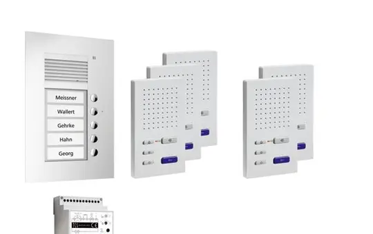TCS PPUF05-EN/02 Audio-Set Außenstation UP PUK 5 WE, 5 Tasten, 5 Freispr. ISW3030