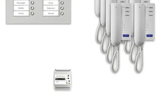 TCS PPU08/2-EN/02 Audio-Set Außenstation UP PUK 8 WE, 8 Tasten 2-spaltig, 8 Telefone