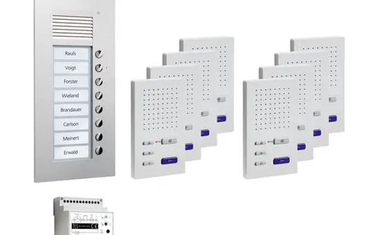 TCS PPUF08-EN/02 Audio-Set Außenstation UP PUK 8 WE, 8 Tasten, 8 Freispr. ISW3030