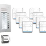 TCS PPUF08-EN/01 Audio-Set Außenstation UP PUK 8 WE, 8 Tasten, 8 Freispr. ISW6010