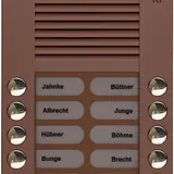 TCS PES10-EB/04 Audio Außenstation AP PES 10 Tasten rechts linksbündig | bronze
