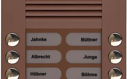 TCS PES10-EB/04 Audio Außenstation AP PES 10 Tasten rechts linksbündig | bronze