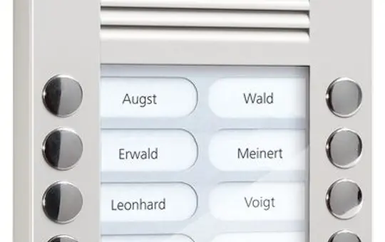 TCS PES12-EN/04 Audio Außenstation AP PES 12 Tasten rechts linksbündig | silber
