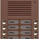 TCS PES08-EB/04 Audio Außenstation AP PES 8 Tasten rechts linksbündig | bronze