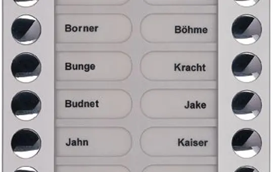 TCS PET24-EN/04 Tastenerweiterung für Serie PES/AVE 24 Tasten rechts linksbündig | silber