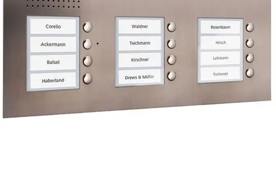 TCS PUK12/3-ES Audio Außenstation UP PUK 12 Tasten rechtsbündig, 3-spaltig | edelstahl