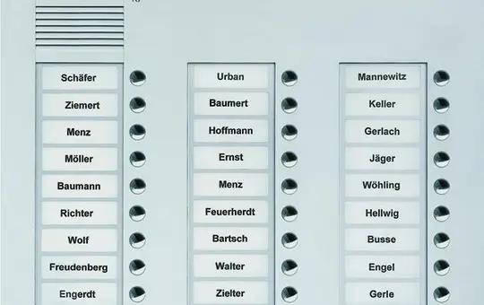 TCS PUK27/3-EN Audio Außenstation UP PUK 27 Tasten rechtsbündig, 3-spaltig | silber