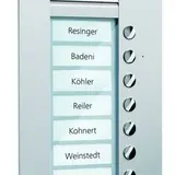 TCS PUK08/1-EN Audio Außenstation UP PUK 8 Tasten rechtsbündig, 1-spaltig | silber