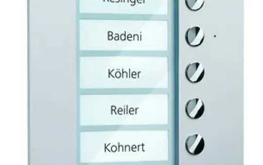 TCS PUK08/1-EN Audio Außenstation UP PUK 8 Tasten rechtsbündig, 1-spaltig | silber