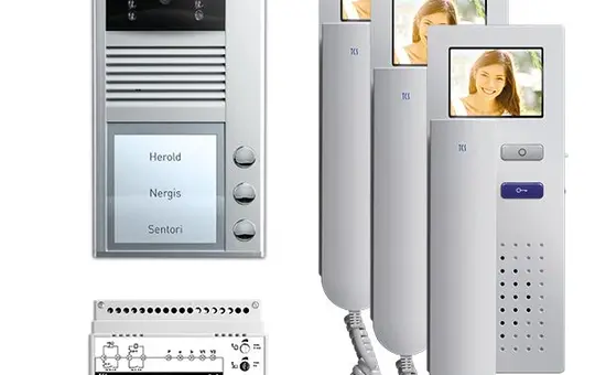 TCS PVC2430-0010 Video-Set Außenstation AP AVC 3 WE, 3 Tasten, 3 Telefone, V2D
