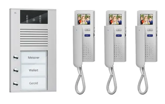 TCS PVE1530-0010 Video-Set Außenstation AP AVD 3 WE, 3 Tasten, 3 Telefone
