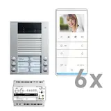 TCS PVE16060-0010 Video-Set Außenstation AP AVE 6 WE, 6 Tasten, 6 Freispr.