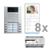 TCS PVE16080-0010 Video-Set Außenstation AP AVE 8 WE, 8 Tasten, 8 Freispr.