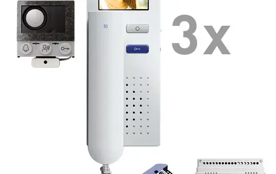 TCS PVIF030/001 Video-Set Einbau für Briefkastenanlagen 3 WE, Video-Telefon