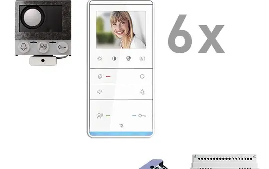 TCS PVIF030/001 Video-Set Einbau für Briefkastenanlagen 6 WE, TASTA Video