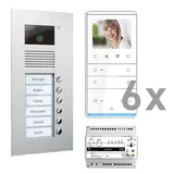 TCS PVU17060-0010 Video-Set UP 6 WE, 6 Tasten, 6 Freispr.