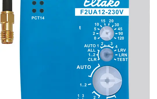 ELTAKO 30000083 Funk-Universalaktor 2-Kanal, mit Antenne, 1 Wechsler 10 A