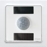 ELTAKO 30055526 Funk-Bewegungs-Helligkeitssensor mit Solarzellen und Batterie, E55 | polarweiß glänzend
