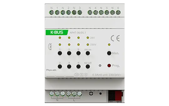GVS AFHT-06/05.1 KNX-Heizungsaktor Triac 6-fach, KNX Secure