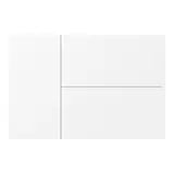 GVS CHTKA-06/W.2.20 Wippenset für WALTZ TOUCH+ PAD Gravur 3-fach, Aluminium | weiß