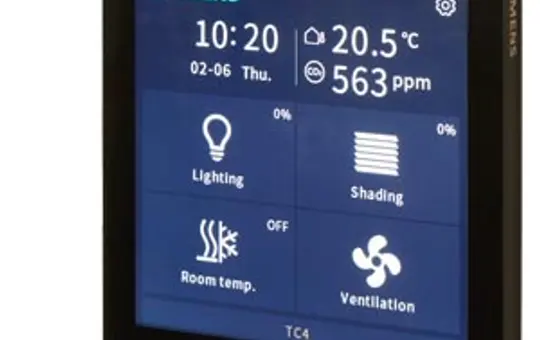 SIEMENS 5WG1204-2SB22 KNX-Touchpanel Touch Control 4 vertikal | schwarz | 4 Zoll
