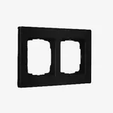 ENERTEX 1178-02-sw Abdeckrahmen 2-fach | schwarz eloxiert