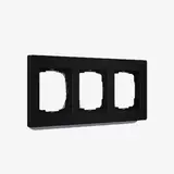 ENERTEX 1178-03-sw Abdeckrahmen 3-fach | schwarz eloxiert