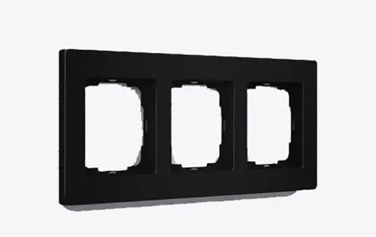 ENERTEX 1178-03-sw Abdeckrahmen 3-fach | schwarz eloxiert