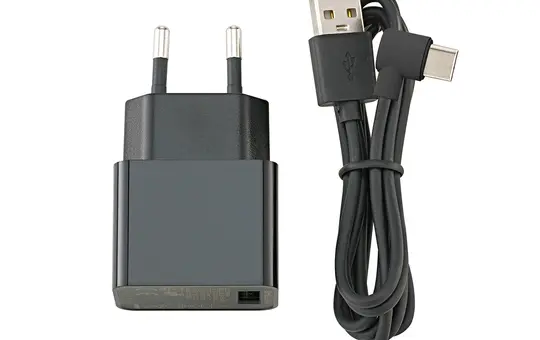 SIGOR 4590501 USB-C Ladekabel & Netzteil gewinkelt | schwarz | 1200 mm