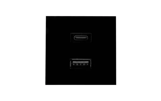 SHELLY USB Charger s USB-Ladegerät für Wall Display Stand USB-A/C, 3 A | schwarz