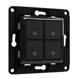 SHELLY WS 4 s 12 V Wandtaster für Tasterinterfaces 4-fach | schwarz