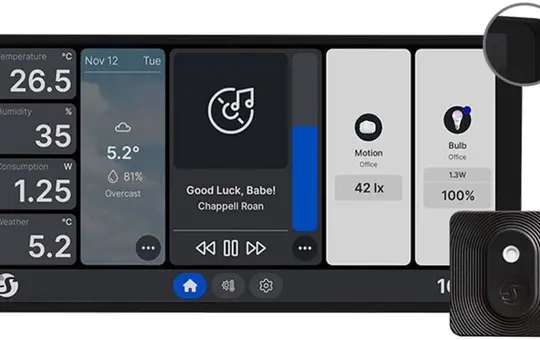 SHELLY WDX2 HT bundle s WLAN-Touchpanel Bundle mit BLU H&T | schwarz | 6,9 Zoll