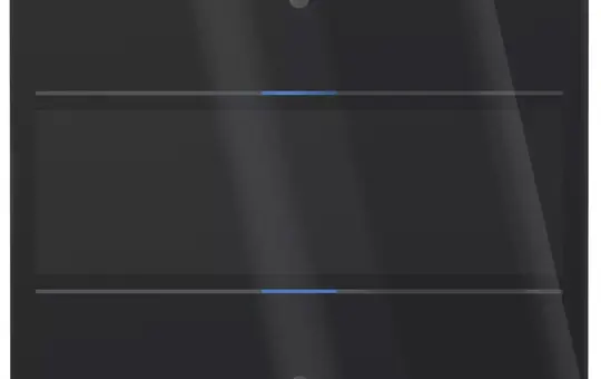 THEBEN iON 102 KNX G BK KNX-Glas-Tastsensor iON 2-fach, Secure | schwarz