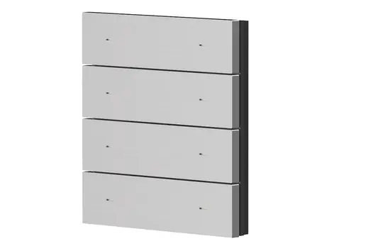 THEBEN iONprime PB 4R MGR Wippe iONprime 4-fach, Metall | aluminium gebürstet