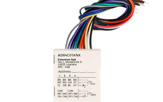 EELECTRON AD84C01KNX Analog-Digital-Modul 8-fach, 4 LED-Ausgänge