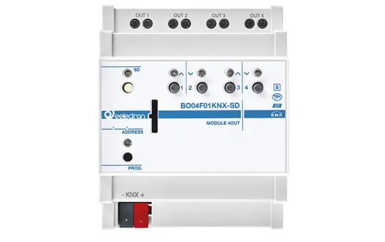 EELECTRON BO04F01KNX-SD KNX-Schaltaktor plus 4-fach, SD-Karte