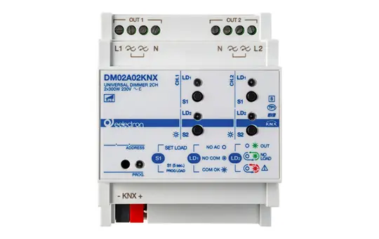 EELECTRON DM02A02KNX KNX-Dimmaktor 2-fach, 300 W