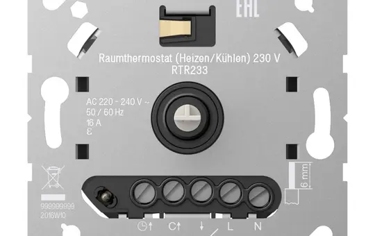 JUNG RTR233 Raumthermostat 230 V Heizen, Kühlen (Relais)