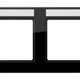 JUNG A55820BFNASW beschr. Abdeckrahmen A 550 2-fach, waagerecht | schwarz