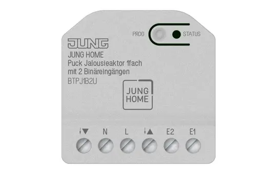 JUNG BTPJ1B2U Puck Jalousieaktor JUNG HOME 1-fach, 2 Binäreingänge