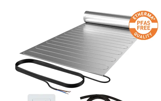 ETHERMA 46708 Laminotherm-Set PFAS frei STANDARD 120 W/m², inkl. Regler eBASIC | 10 m²