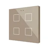 ZENNIO ZVIFR4C KNX-Tastsensor Flat RGB 4-fach | champagner
